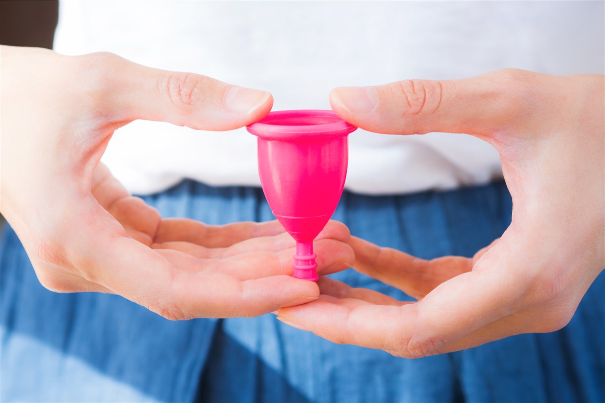 une coupe menstruelle en pharmacie