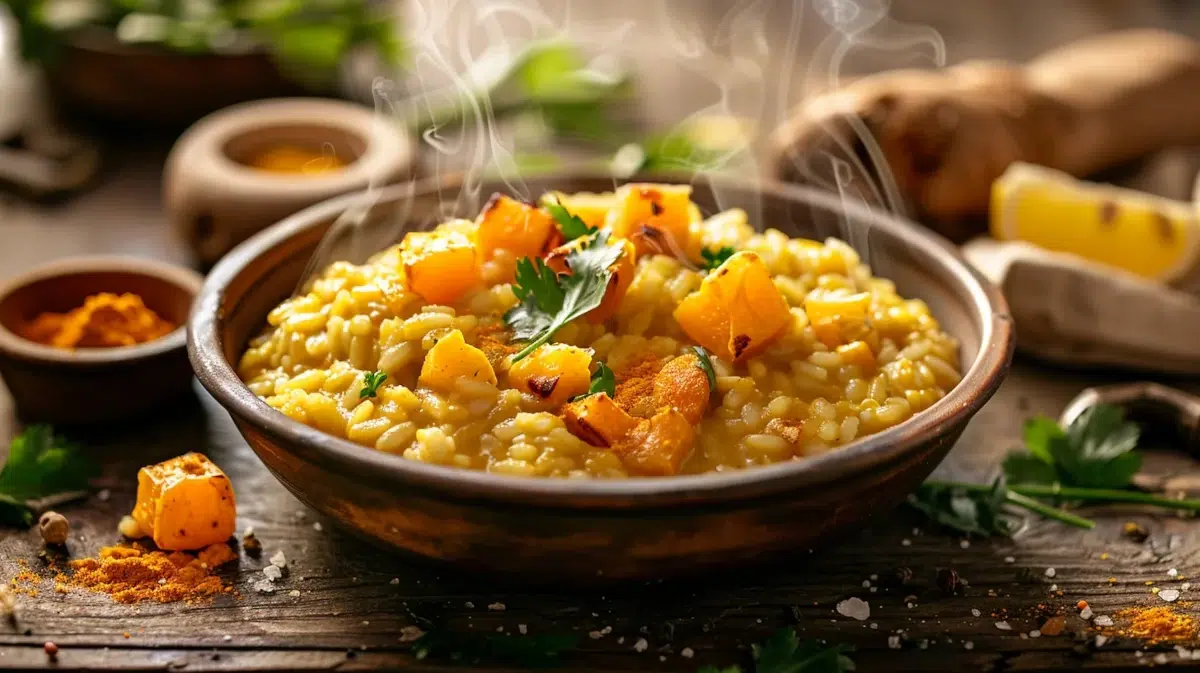 préparer risotto au curry