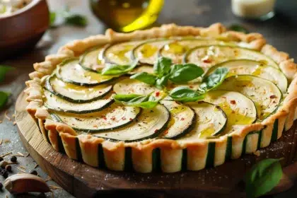 recette de tarte fine à la courgette